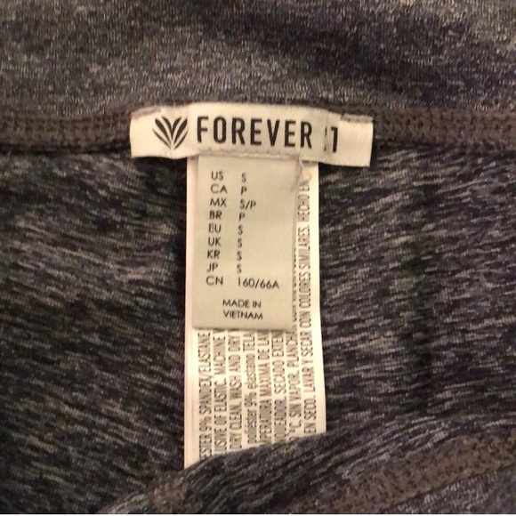 Forever 21 Grey Black cut outs Leggings New, Small - Picture 5 of 7